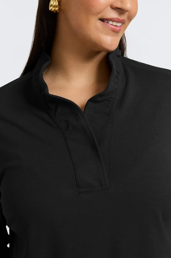 Tammy Plus Knit Crepe 3/4 Sleeve Popover Shirt - Image 9