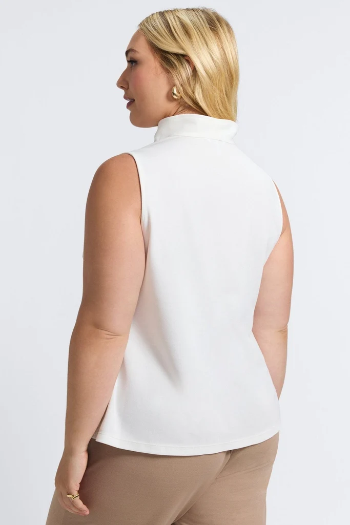 Tammy Plus Knit Crepe Sleeveless Top - Image 6