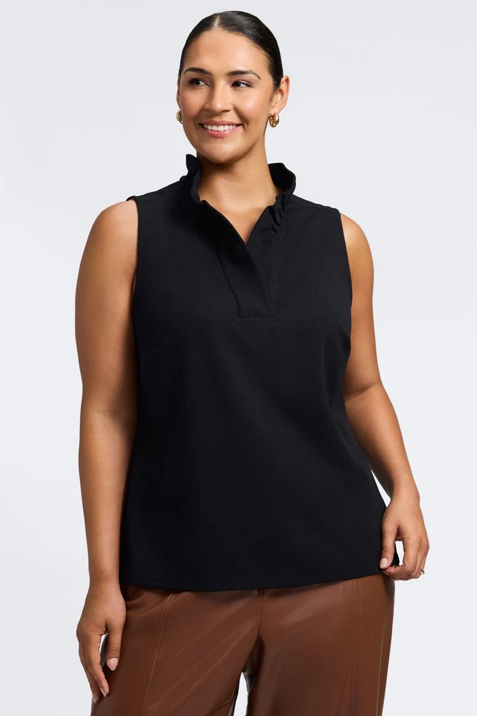 Tammy Plus Knit Crepe Sleeveless Top - Image 7