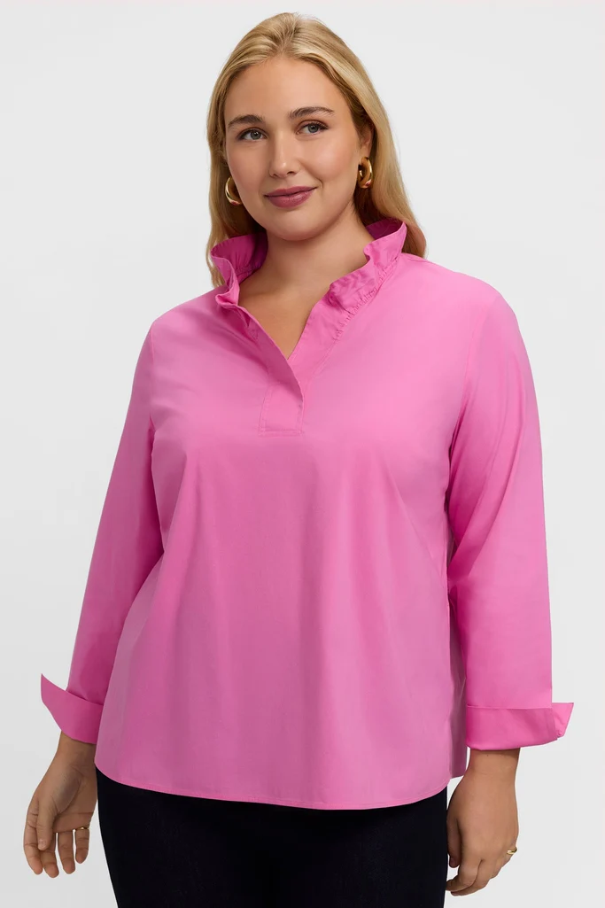 Tammy Plus No Iron Stretch Long Sleeve Popover Shirt - Image 13