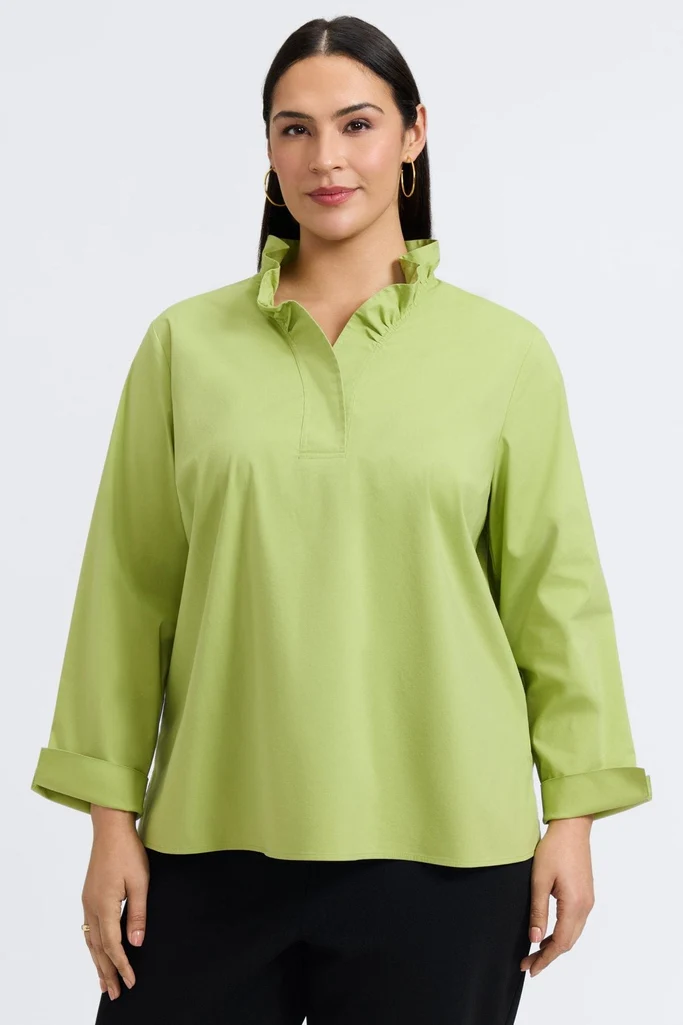 Tammy Plus No Iron Stretch Long Sleeve Popover Shirt - Image 17