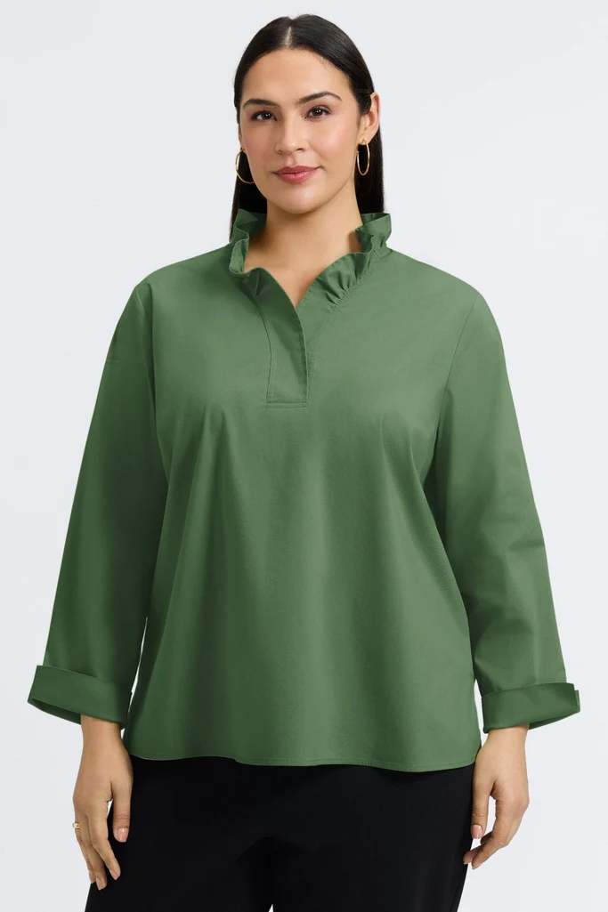 Tammy Plus No Iron Stretch Long Sleeve Popover Shirt - Image 21