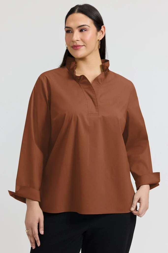 Tammy Plus No Iron Stretch Long Sleeve Popover Shirt - Image 29