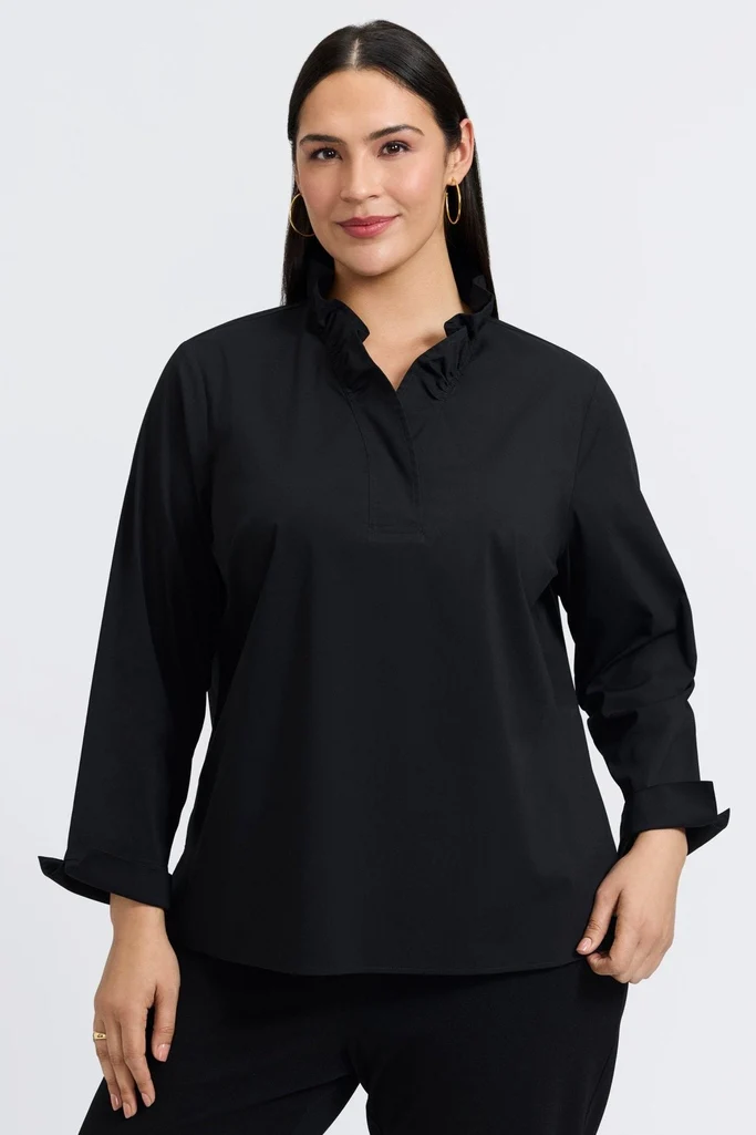 Tammy Plus No Iron Stretch Long Sleeve Popover Shirt - Image 33
