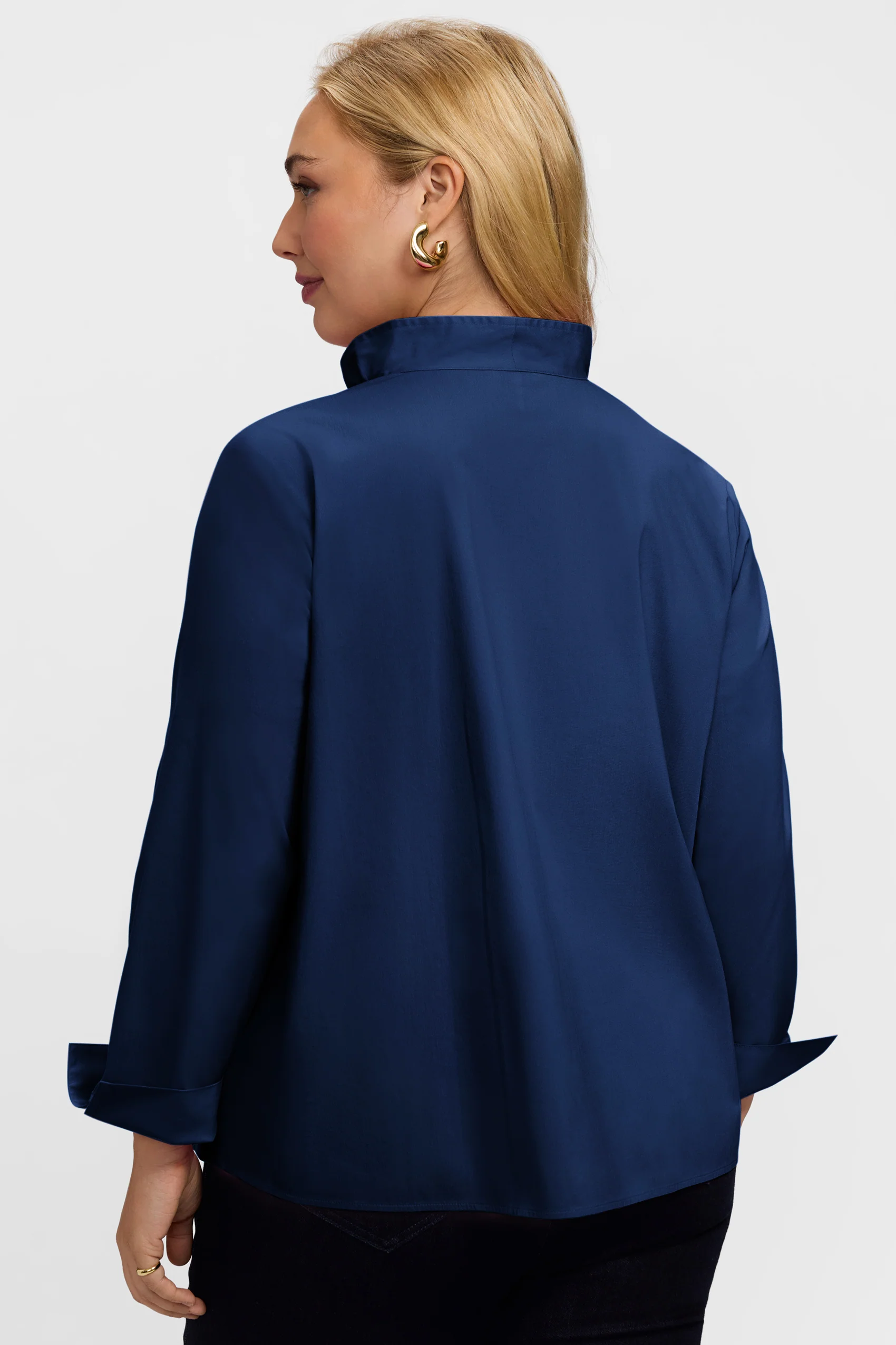 Tammy Plus No Iron Stretch Long Sleeve Popover Shirt - Image 44