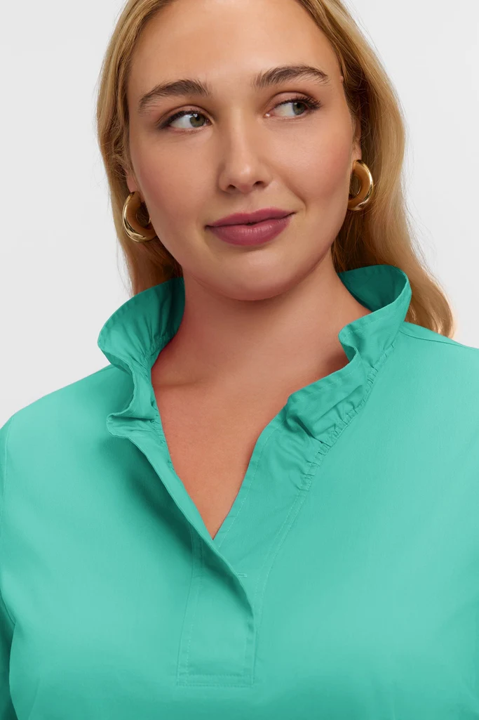 Tammy Plus No Iron Stretch Long Sleeve Popover Shirt - Image 6