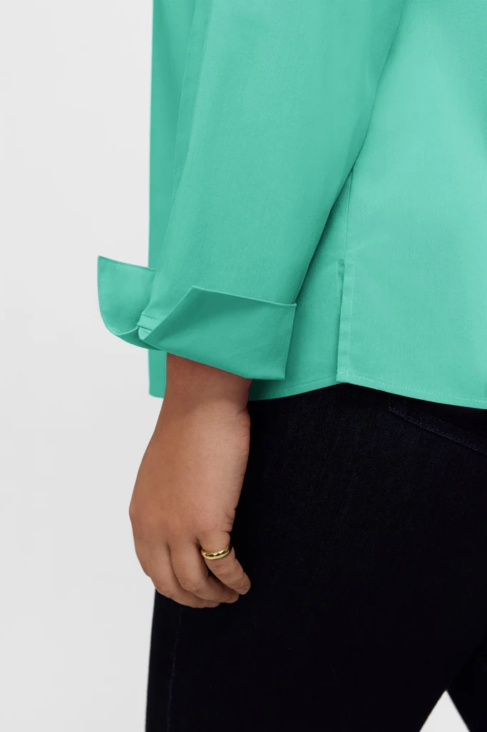 Tammy Plus No Iron Stretch Long Sleeve Popover Shirt - Image 7