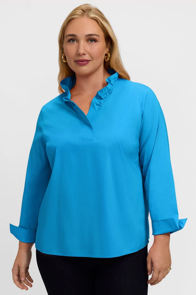 Tammy Plus No Iron Stretch Long Sleeve Popover Shirt - Image 9