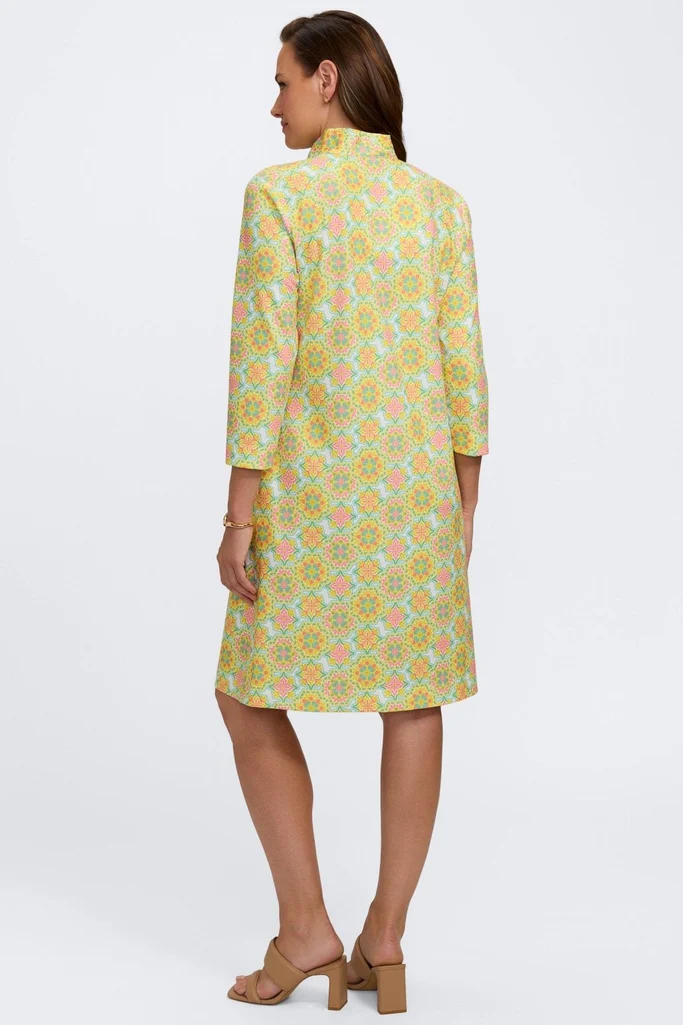 Tammy Sicilian Tile 3/4 Sleeve Dress - Image 4