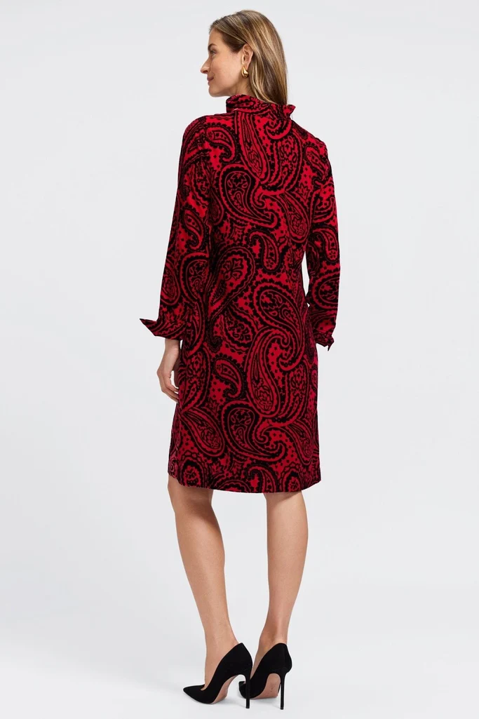 Tammy Velvet Paisley Long Sleeve Dress - Image 6