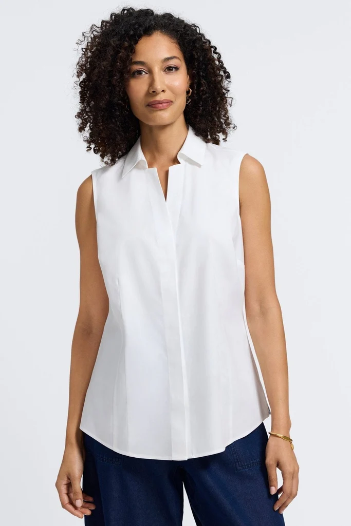 Taylor No Iron Stretch Sleeveless Shirt - Image 10