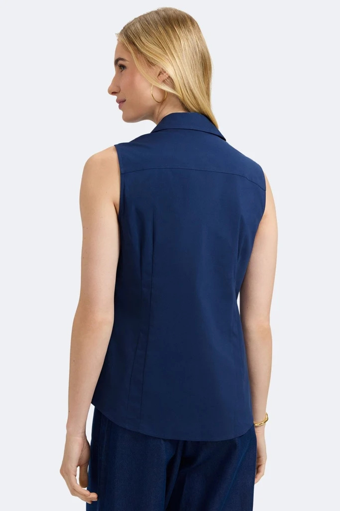 Taylor No Iron Stretch Sleeveless Shirt - Image 3