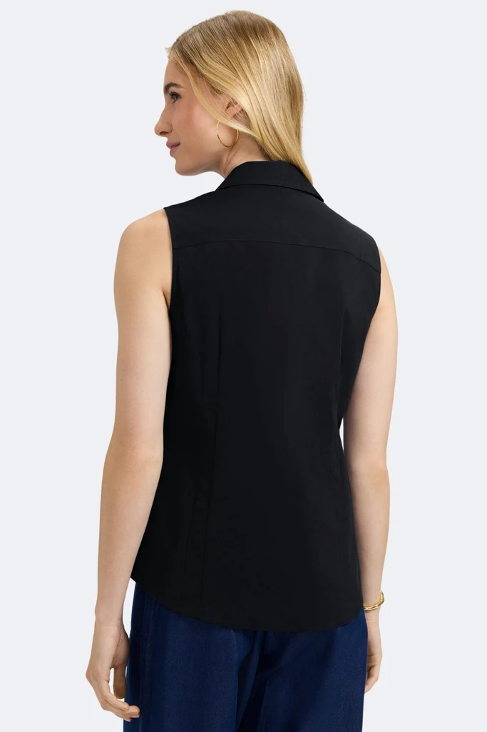 Taylor No Iron Stretch Sleeveless Shirt - Image 5