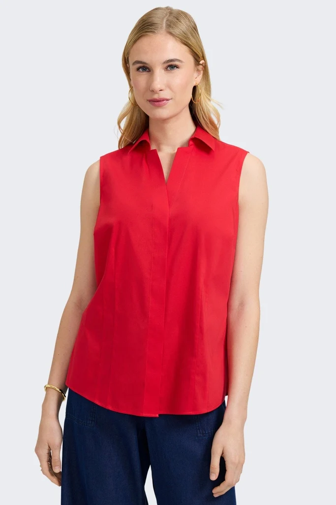 Taylor No Iron Stretch Sleeveless Shirt - Image 7