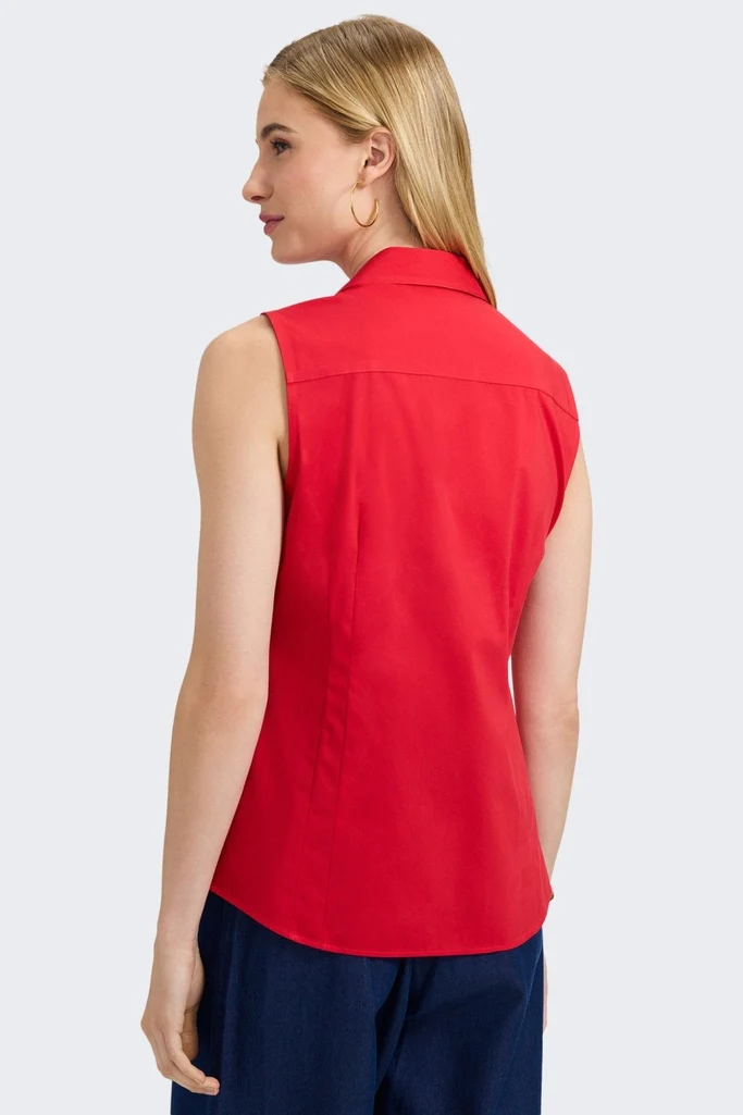 Taylor No Iron Stretch Sleeveless Shirt - Image 9