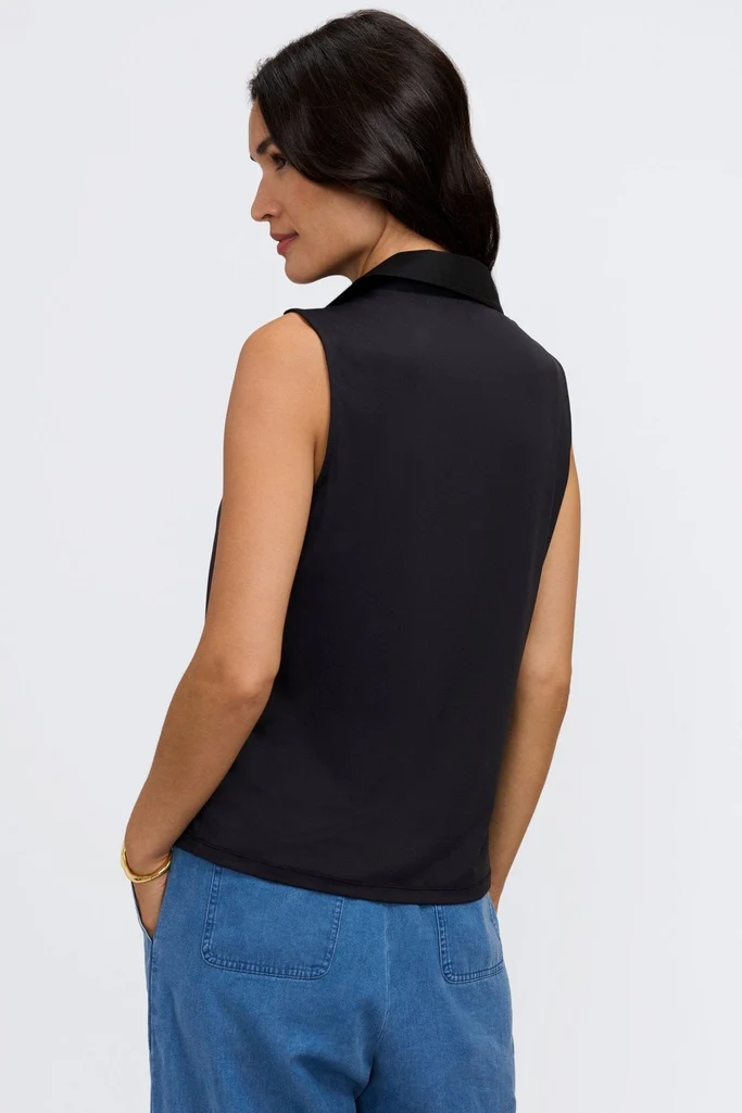 Taylor Knit-Woven Sleeveless Layering Tank - Image 7