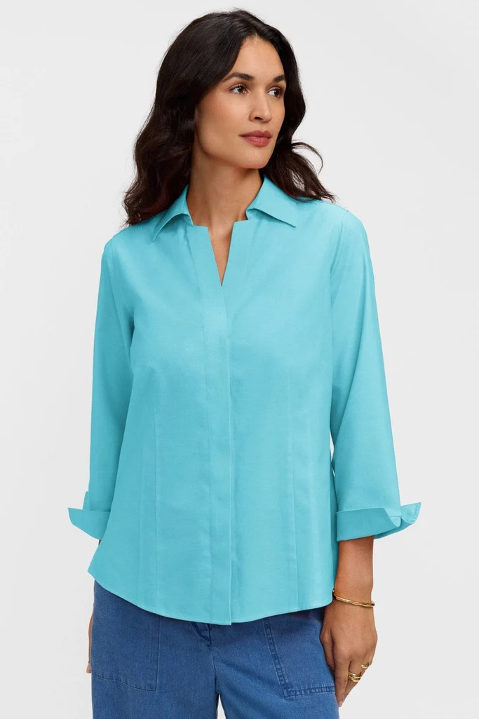 Taylor No Iron Pinpoint 3/4 Sleeve Shirt - Image 13