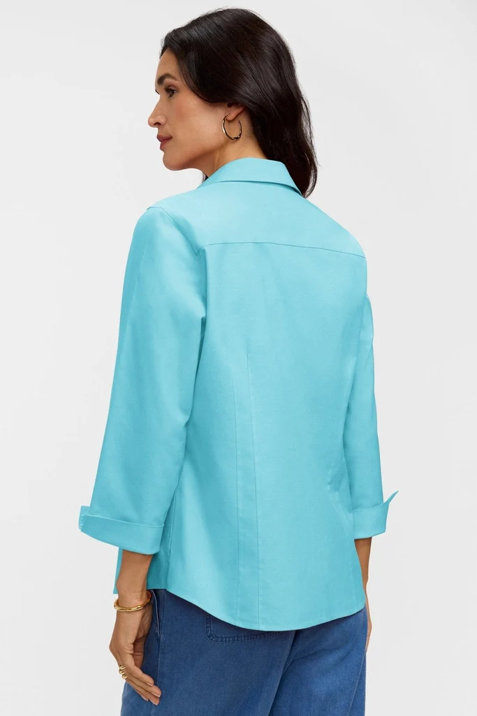 Taylor No Iron Pinpoint 3/4 Sleeve Shirt - Image 16