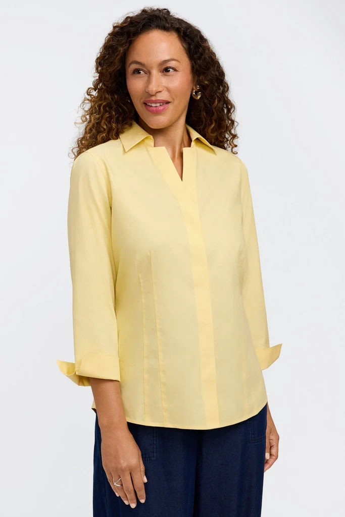 Taylor No Iron Pinpoint 3/4 Sleeve Shirt - Image 17