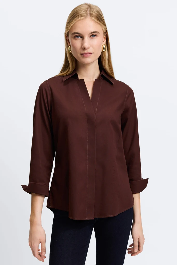 Taylor No Iron Pinpoint 3/4 Sleeve Shirt - Image 23