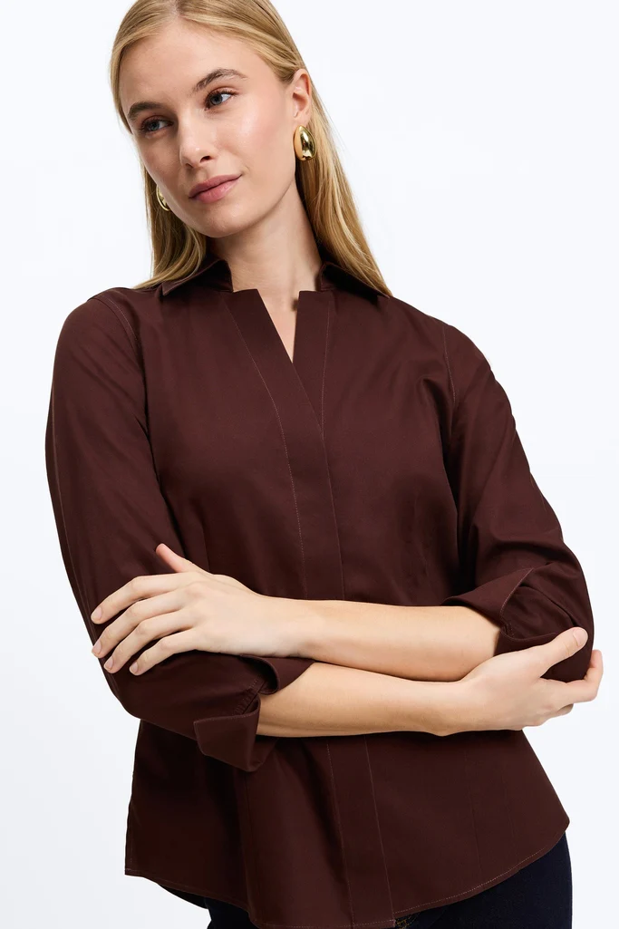 Taylor No Iron Pinpoint 3/4 Sleeve Shirt - Image 24