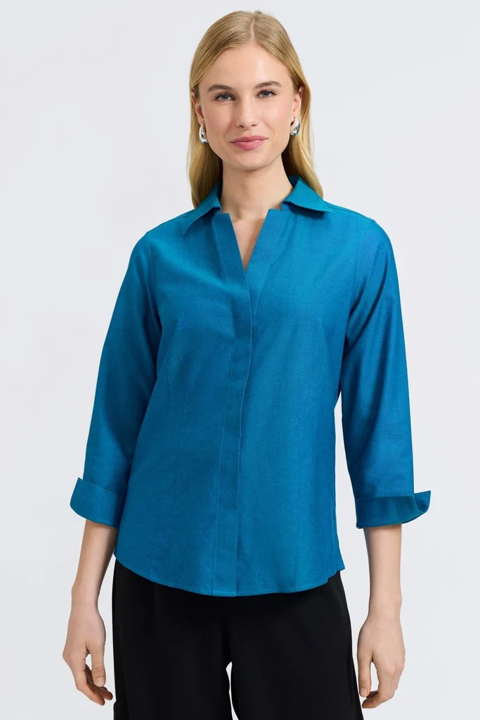 Taylor No Iron Pinpoint 3/4 Sleeve Shirt - Image 26
