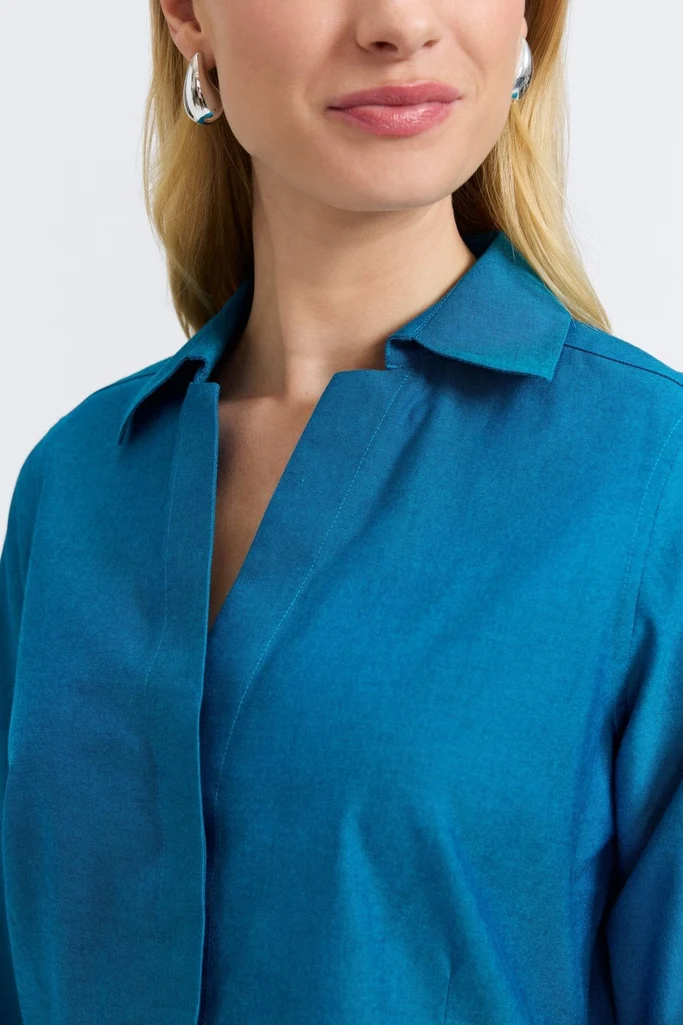 Taylor No Iron Pinpoint 3/4 Sleeve Shirt - Image 28