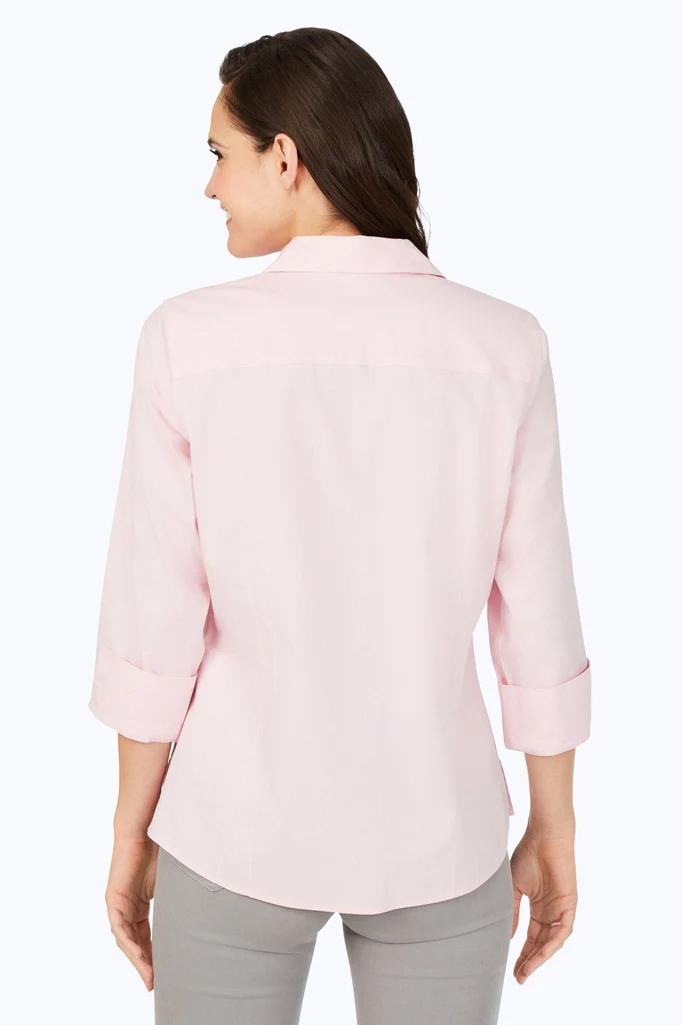 Taylor No Iron Pinpoint 3/4 Sleeve Shirt - Image 38