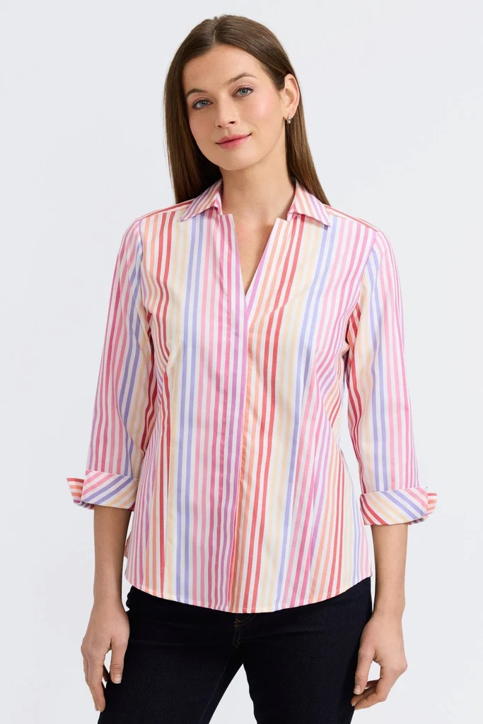 Taylor No Iron Pinpoint 3/4 Sleeve Shirt - Image 39
