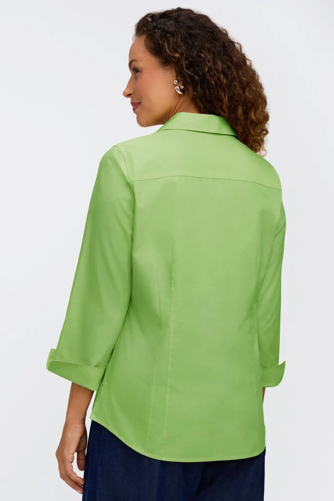 Taylor No Iron Pinpoint 3/4 Sleeve Shirt - Image 7
