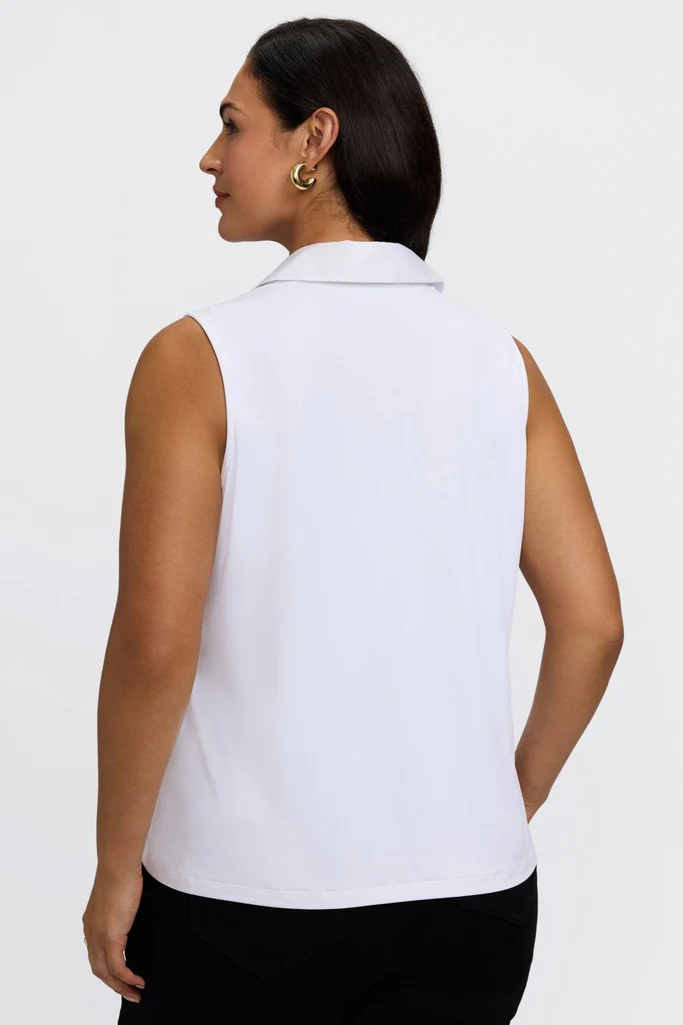 Taylor Plus Knit-Woven Sleeveless Layering Tank - Image 3