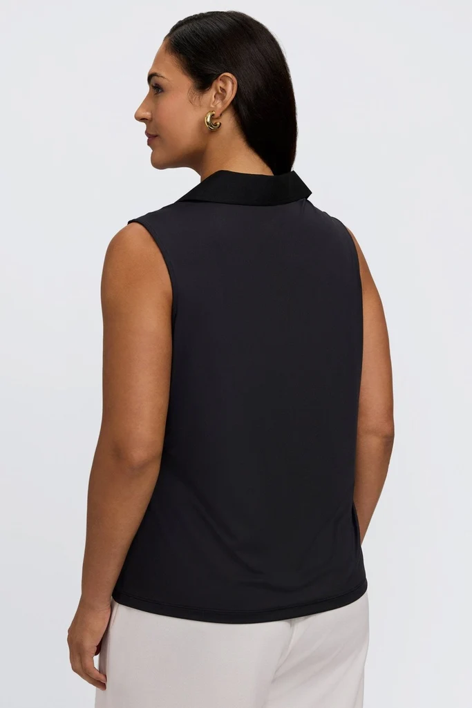 Taylor Plus Knit-Woven Sleeveless Layering Tank - Image 8