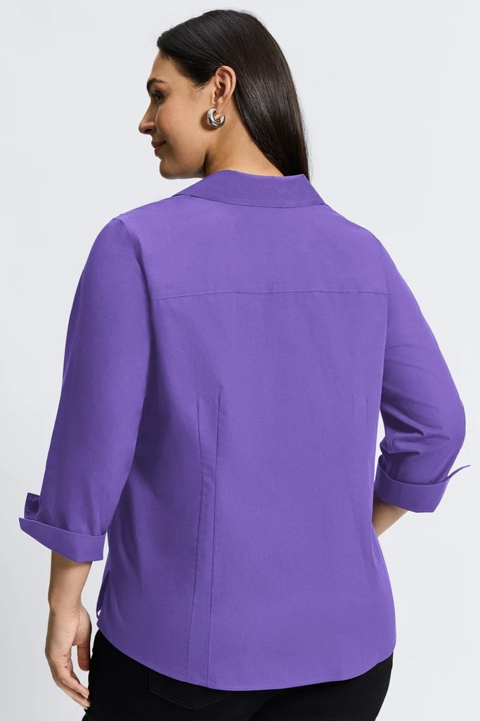 Taylor Plus No Iron Pinpoint 3/4 Sleeve Shirt - Image 10