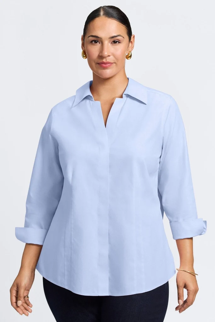 Taylor Plus No Iron Pinpoint 3/4 Sleeve Shirt - Image 11