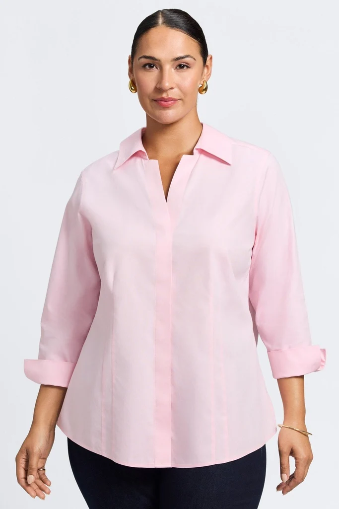 Taylor Plus No Iron Pinpoint 3/4 Sleeve Shirt - Image 15