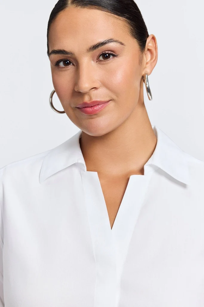 Taylor Plus No Iron Pinpoint 3/4 Sleeve Shirt - Image 20