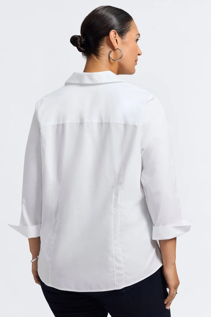 Taylor Plus No Iron Pinpoint 3/4 Sleeve Shirt - Image 22