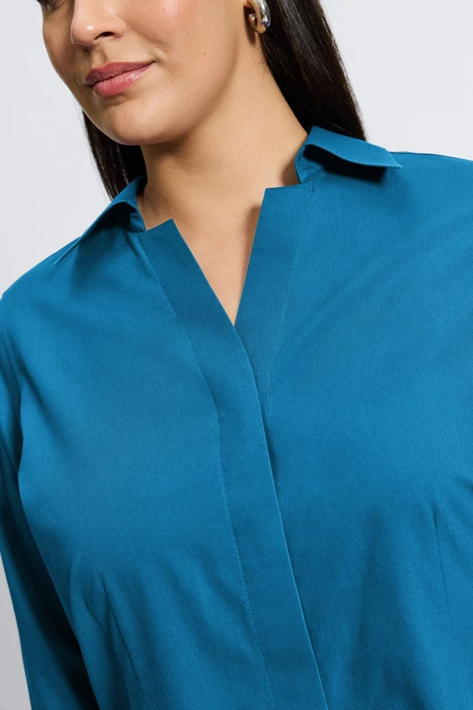 Taylor Plus No Iron Pinpoint 3/4 Sleeve Shirt - Image 5