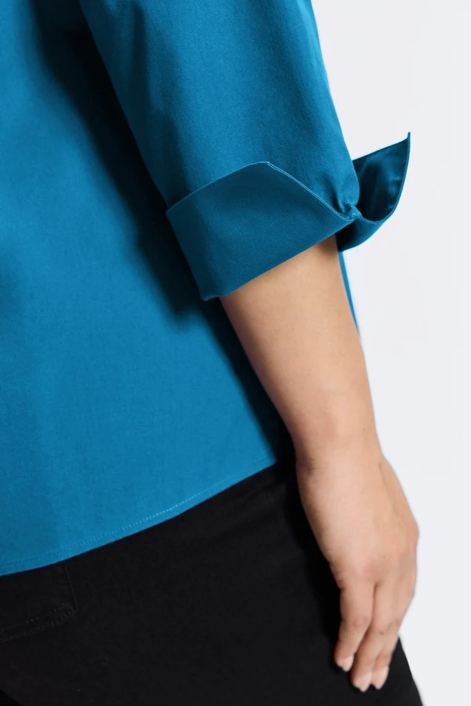 Taylor Plus No Iron Pinpoint 3/4 Sleeve Shirt - Image 6