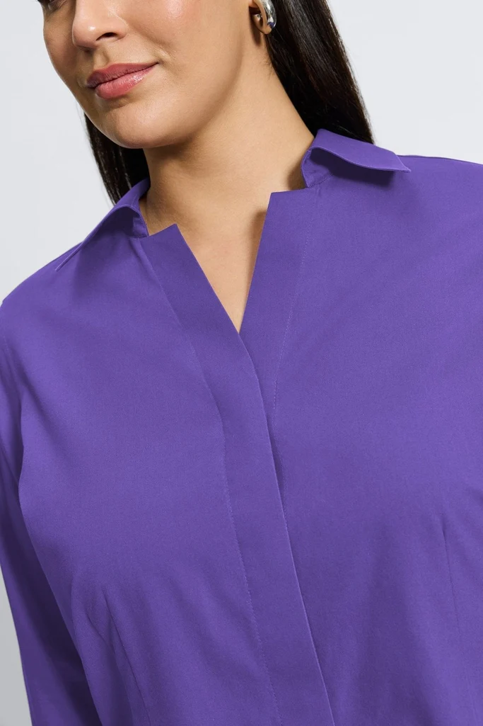 Taylor Plus No Iron Pinpoint 3/4 Sleeve Shirt - Image 8