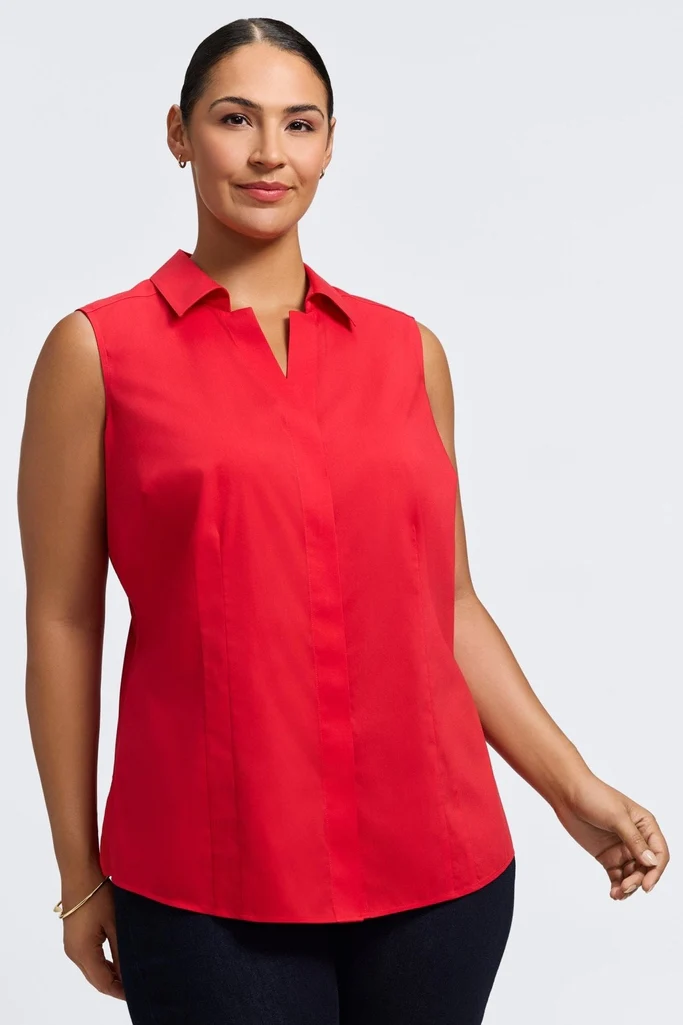Taylor Plus No Iron Stretch Sleeveless Shirt - Image 5