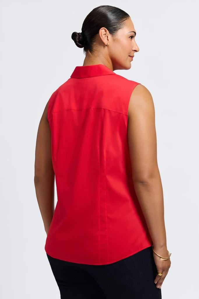 Taylor Plus No Iron Stretch Sleeveless Shirt - Image 8
