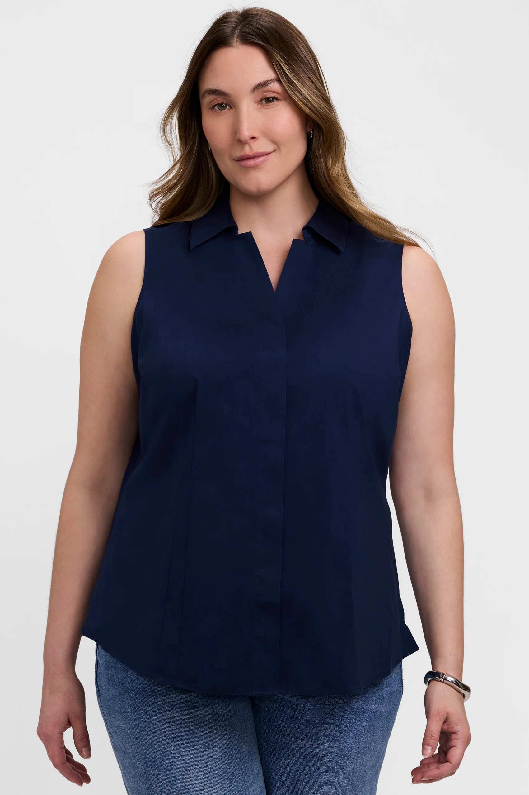 Taylor Plus No Iron Stretch Sleeveless Shirt - Image 9