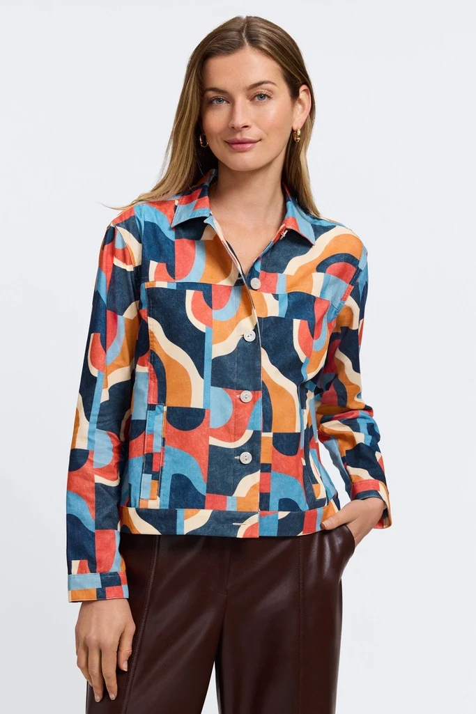 Thelma Corduroy Long Sleeve Jean Jacket - Image 4
