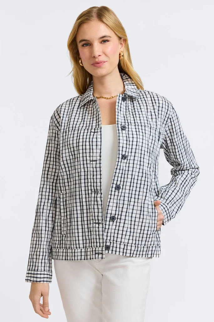 Thelma Crinkle Long Sleeve Jean Jacket - Image 12