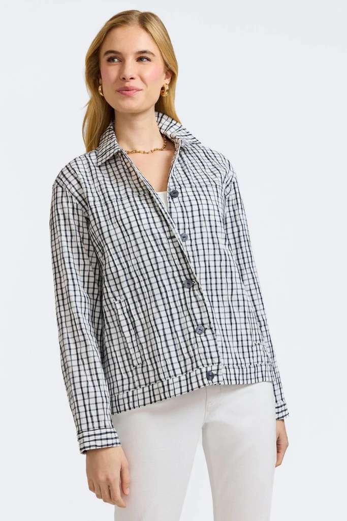 Thelma Crinkle Long Sleeve Jean Jacket - Image 15