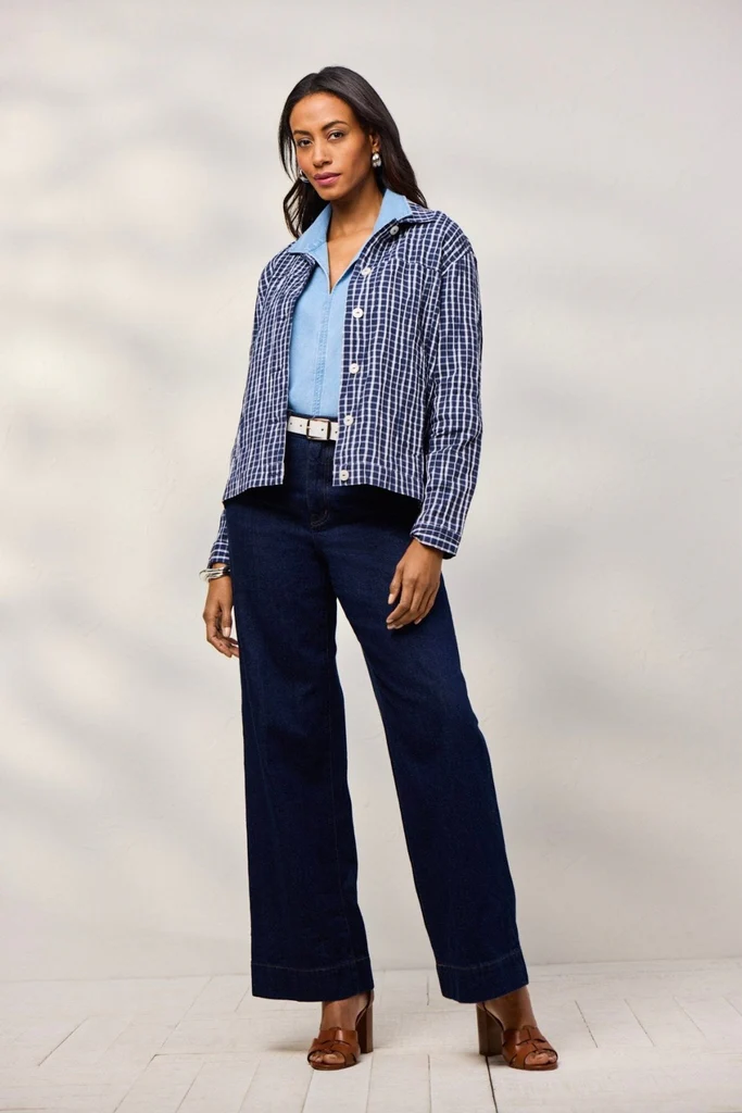 Thelma Crinkle Long Sleeve Jean Jacket - Image 18