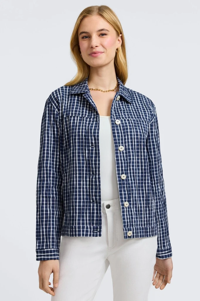 Thelma Crinkle Long Sleeve Jean Jacket - Image 19