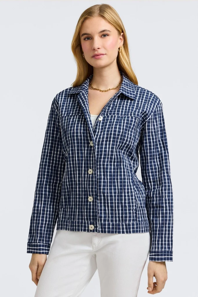 Thelma Crinkle Long Sleeve Jean Jacket - Image 21