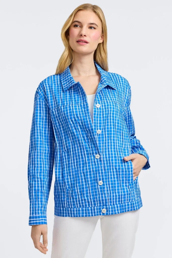 Thelma Crinkle Long Sleeve Jean Jacket - Image 24